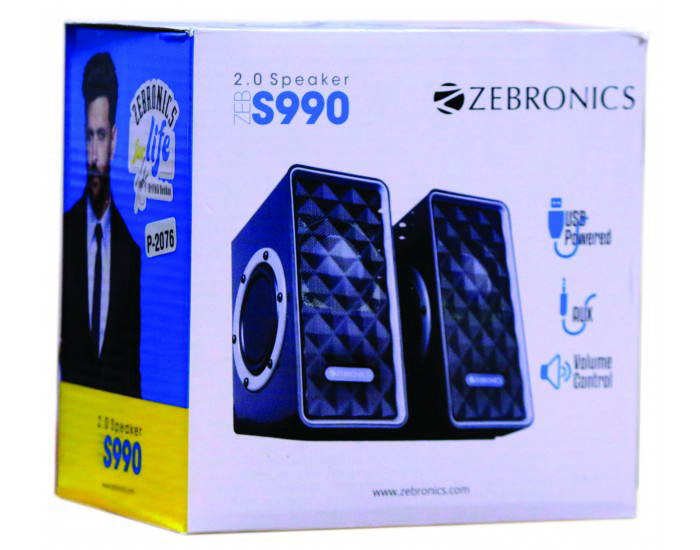 ZEBRONICS AUX SPEAKER 2.0 ZEB S990 (USB POWERED)